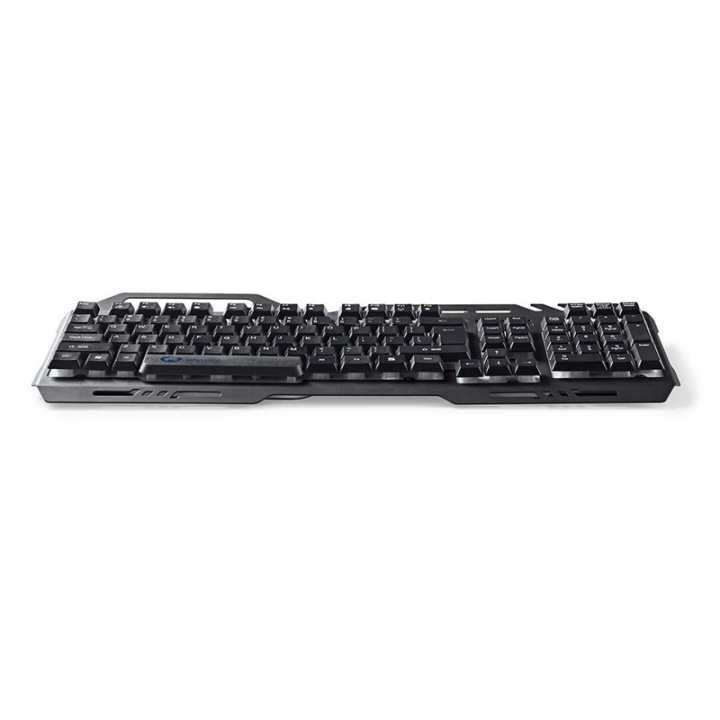 Nedis Wired Gaming Keyboard | USB 2.0 | Membrantaster | LED | US International | USA Layout | USB-Strøm | Strømkabel lengde: 1.50 m | Gaming i gruppen Datautstyr / GAMING / Tastatur hos TP E-commerce Nordic AB (38-73192)