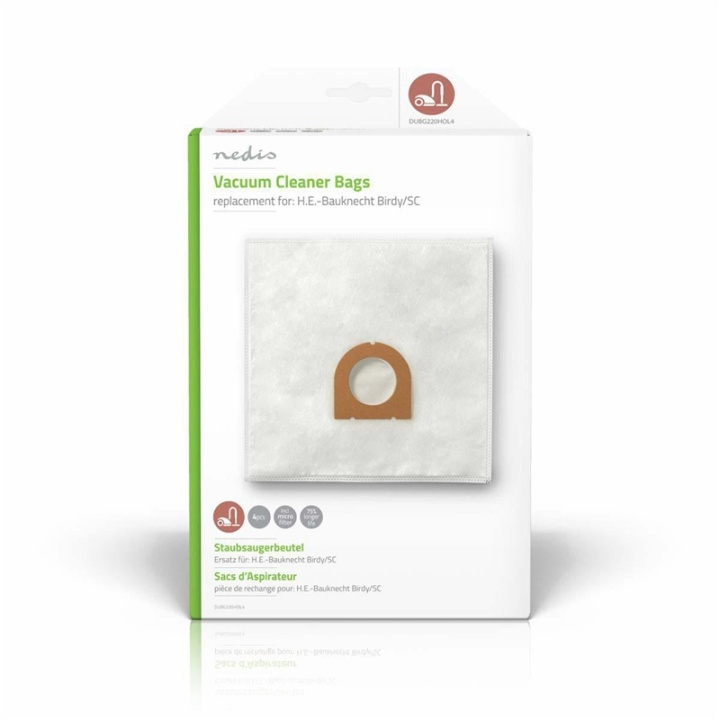 Nedis Støvsugepose- | 4 stk. | Syntetisk | Mest solgt for: H.E.-Bauknecht Birdy/SC | Hvit