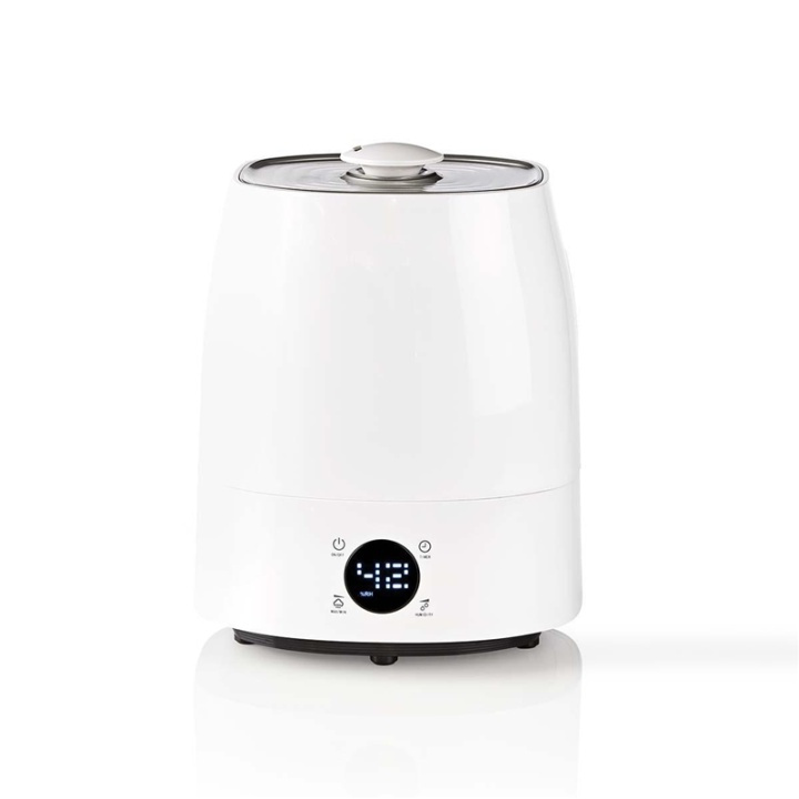 Nedis Luftfukter | 110 W | With Cool and Warm Mist | 5.5 l | Hygrometer | Timer | Egnet for plass opptil: 50 m² | Grå / Hvit i gruppen HJEM, HUS OG HAGE / Vifter og klimaprodukter / Luftfuktere hos TP E-commerce Nordic AB (38-73333)