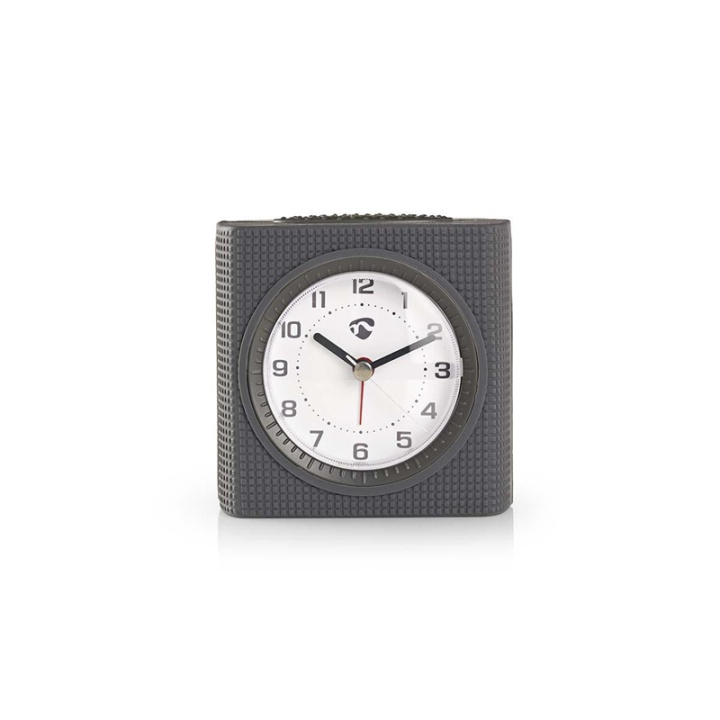 Nedis Analog Desk Alarm Clock | slumrefunksjon | Bakgrunnsbelysning | Grå / Hvit i gruppen HJEM, HUS OG HAGE / Klokker & Teller / Vekkerklokker hos TP E-commerce Nordic AB (38-73398)