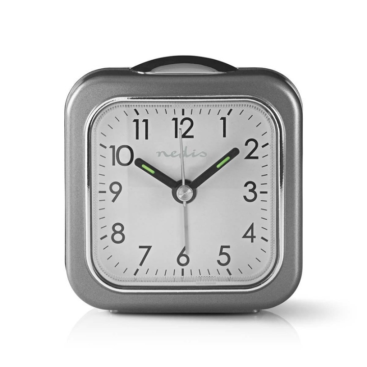 Nedis Analog Desk Alarm Clock | slumrefunksjon | Bakgrunnsbelysning | Grå / Hvit i gruppen HJEM, HUS OG HAGE / Klokker & Teller / Vekkerklokker hos TP E-commerce Nordic AB (38-73399)