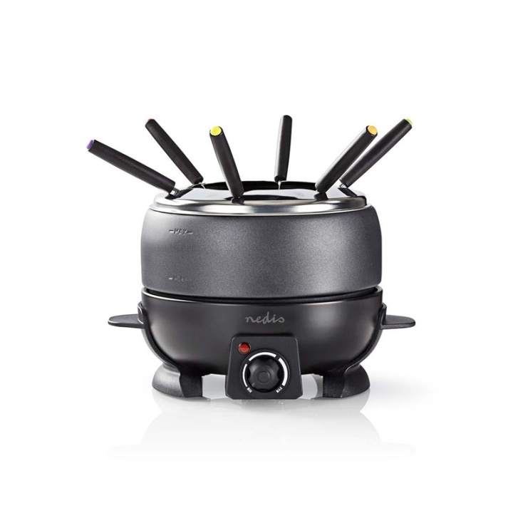 Nedis fondue Set | 6 Personer | 2.3 l | Justerbar temperaturkontroll | 800 W | Kjølige berøringshåndtak | Anti skli bunn | Overopphetings vern i gruppen HJEM, HUS OG HAGE / Husholdningsapparater / Fondue hos TP E-commerce Nordic AB (38-73422)