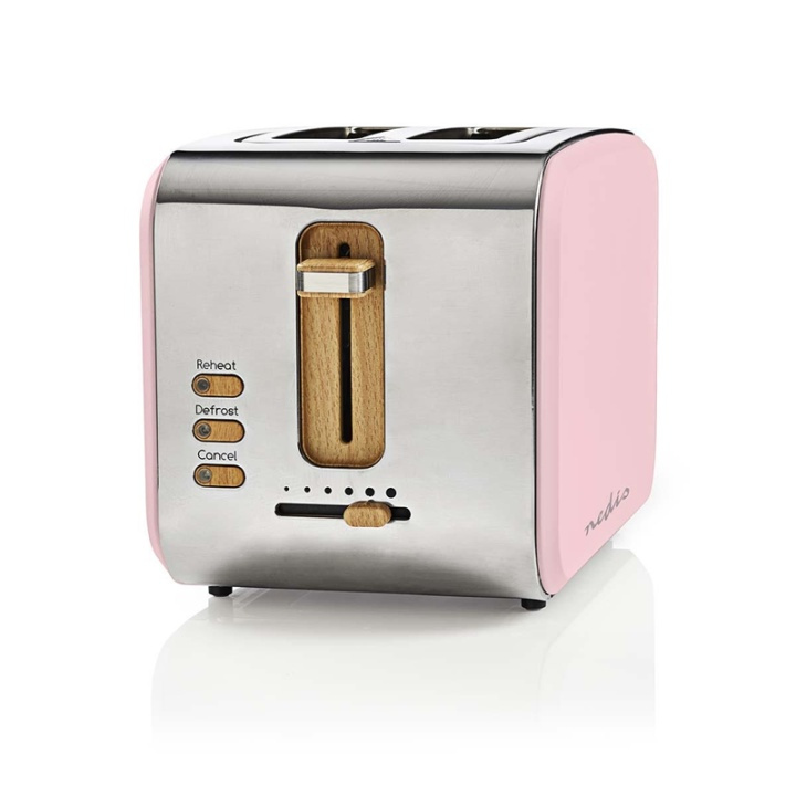 Nedis Brødrister | Soft Touch serien | 2 Spor | Browning nivåer: 6 | Avrimingsfunksjon | Rosa i gruppen HJEM, HUS OG HAGE / Husholdningsapparater / Brødristere og toastjern / Brødristere hos TP E-commerce Nordic AB (38-73438)