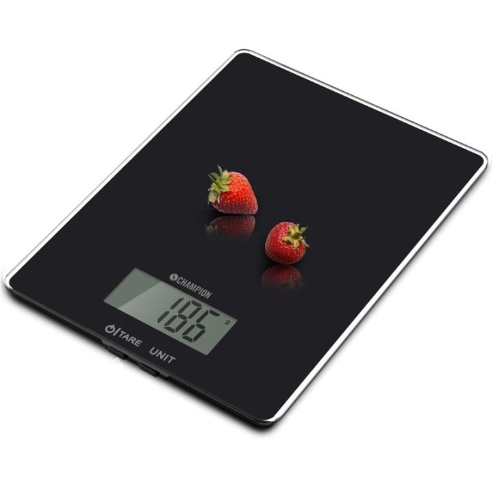 Champion Kjøkkenvekt Glass 5kg KV110 Svart i gruppen HJEM, HUS OG HAGE / Kjøkkenutstyr / Kjøkken Scales hos TP E-commerce Nordic AB (38-74029)