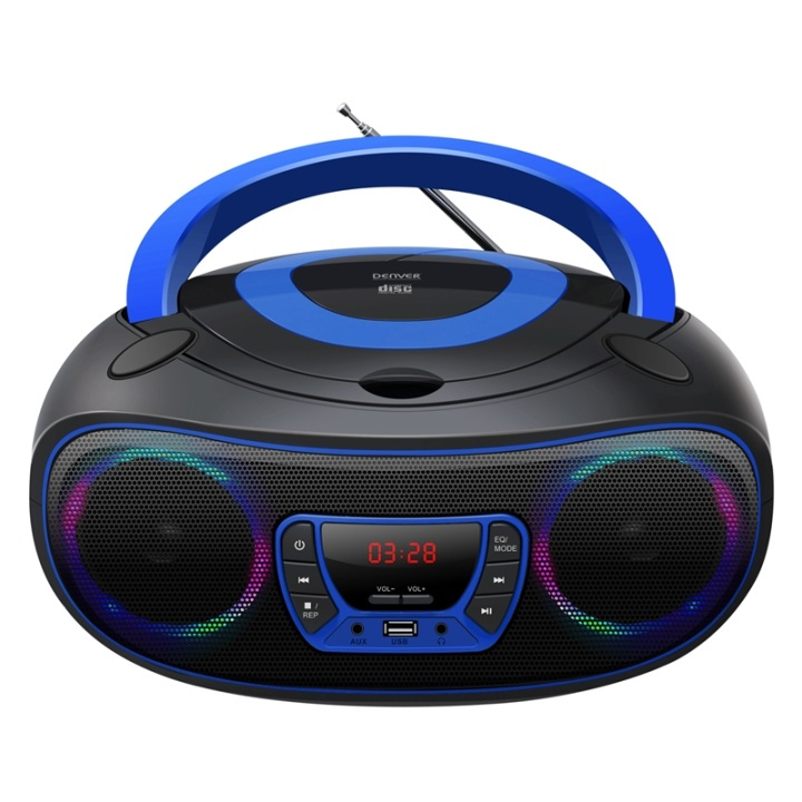 Denver CD Boombox med FM/USB/BT i gruppen Elektronikk / Lyd & Bilde / Hjemmekino, HiFi og bærbar / Bærbar musikkspiller / CD-Spillere hos TP E-commerce Nordic AB (38-74089)