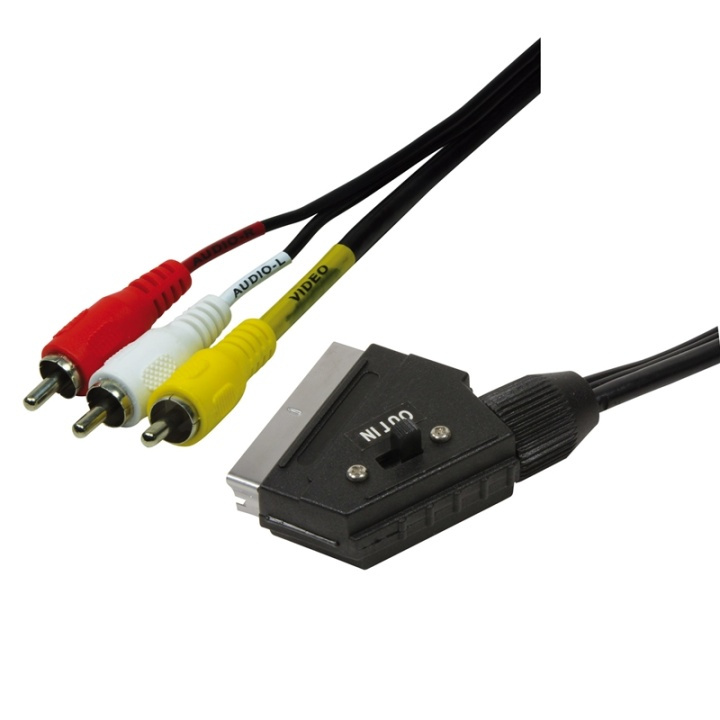 LogiLink Scart till 3x RCA i gruppen Elektronikk / Kabler og adaptere / RCA / Kabler hos TP E-commerce Nordic AB (38-74228)
