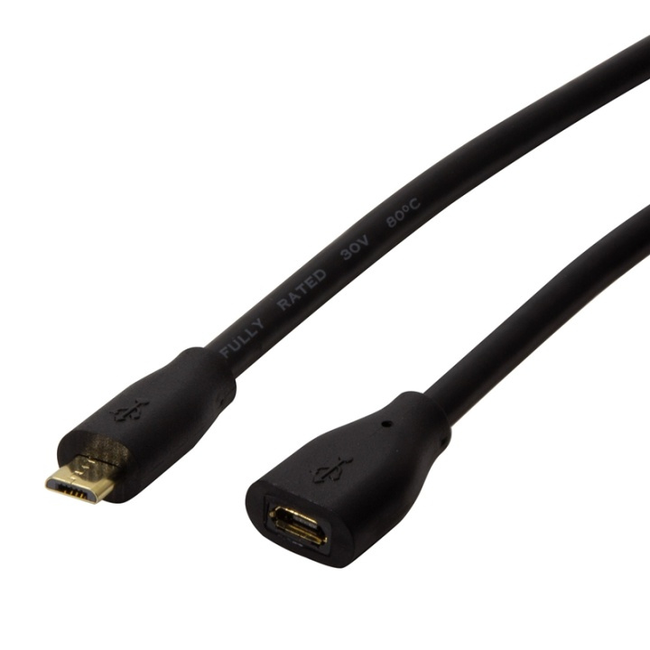 LogiLink Förlängningskabel MicroUSB 3m i gruppen Datautstyr / Kabler og adaptere / USB / Micro-USB / Kabler hos TP E-commerce Nordic AB (38-74237)