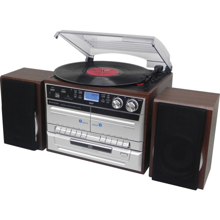 Soundmaster Stereoanlegg CD/Vinyl/Tape/Bluetooth i gruppen Elektronikk / Lyd & Bilde / Hjemmekino, HiFi og bærbar / Kompakt Stereo & Platespillere hos TP E-commerce Nordic AB (38-74365)