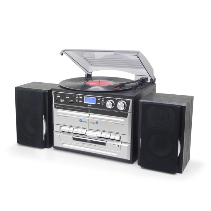 Soundmaster Stereoanlegg CD/Vinyl/Tape/Bluetooth i gruppen Elektronikk / Lyd & Bilde / Hjemmekino, HiFi og bærbar / Kompakt Stereo & Platespillere hos TP E-commerce Nordic AB (38-74366)