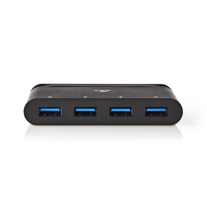 Nedis USB Multi-Port Adapter | USB 3.2 Gen 1 | USB-C™ Hann | 4x USB-A | Rund | Nikkel belagt | Sort | Vindusboks med Euro Lock i gruppen Datautstyr / Datamaskin Tilbehør / USB-Hubs hos TP E-commerce Nordic AB (38-74441)