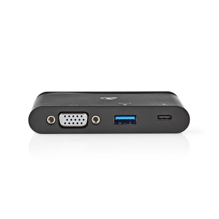 Nedis USB Multi-Port Adapter | USB 3.1 | USB-C™ Hunn | USB-A Hun / USB-C™ Hunn / VGA Hun 15p | Rund | Nikkel belagt | Sort | Vindusboks med Euro Lock i gruppen Datautstyr / Datamaskin Tilbehør / USB-Hubs hos TP E-commerce Nordic AB (38-74443)