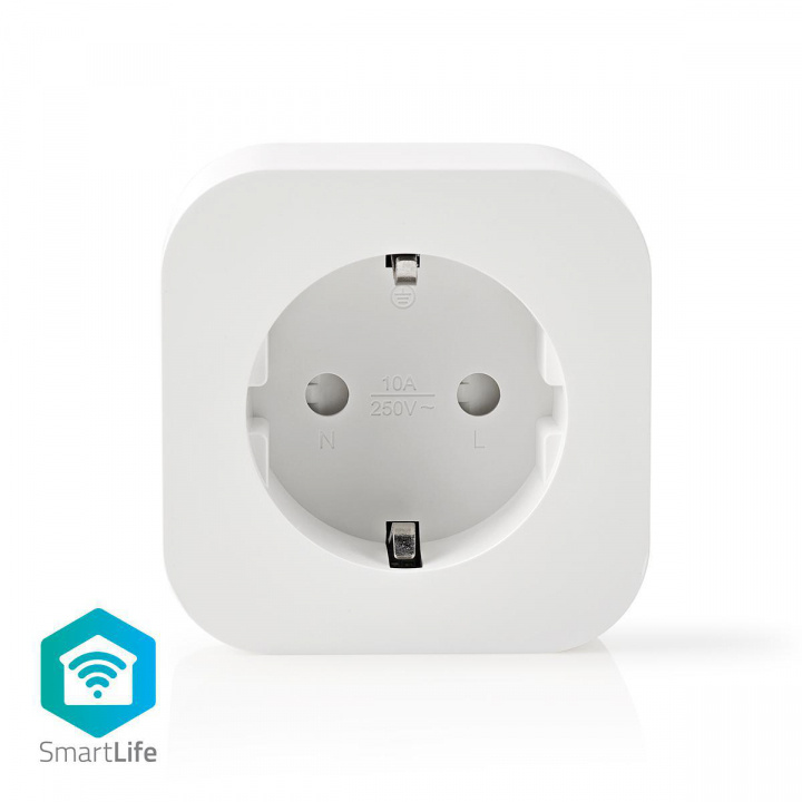 Nedis SmartLife Smart Plug | Wi-Fi | 2500 W | Jordet kontakt / Type F (CEE 7/7) | -10 - 45 °C | Android™ / IOS | Hvit i gruppen HJEM, HUS OG HAGE / Smarthus / Smart plugs hos TP E-commerce Nordic AB (38-74600)