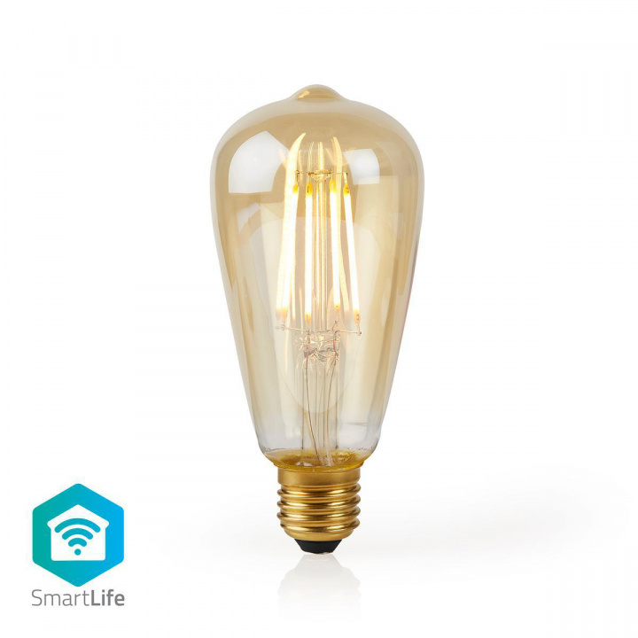 Nedis SmartLife LED Lyspære | Wi-Fi | E27 | 500 lm | 5 W | Varm Hvit | 2200 K | Glass | Android™ / IOS | ST64 | 1 stk i gruppen HJEM, HUS OG HAGE / Smarthus / Smart belysning hos TP E-commerce Nordic AB (38-74603)