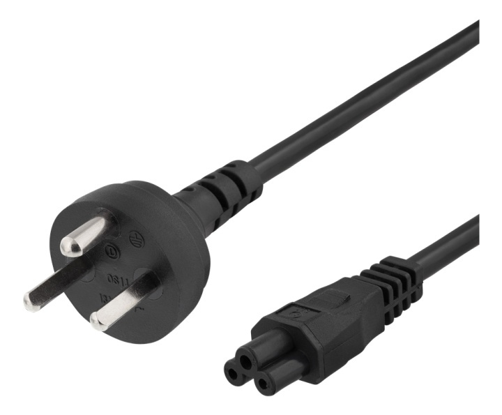 DELTACO Power cable, 2m, DK 2-5a to IEC C5, 2,4A, grounded, black i gruppen Datautstyr / Kabler og adaptere / elektriske kabler hos TP E-commerce Nordic AB (38-74641)