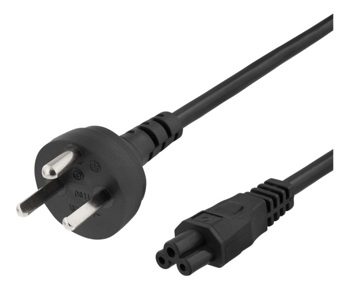 DELTACO Apparatkabel, 2 m, DK 2-5a til IEC C5, 2,4A, jordet, svart i gruppen Datautstyr / Kabler og adaptere / elektriske kabler hos TP E-commerce Nordic AB (38-74641)