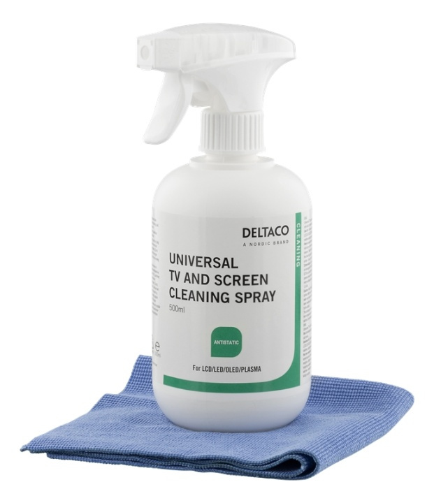 Cleaning set: 500ml liquid for screens + microfiber in colour Box i gruppen Datautstyr / Datamaskin Tilbehør / Rengjøring hos TP E-commerce Nordic AB (38-74644)