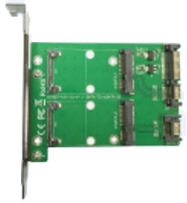 Dual mSATA to dual SATA expansion card, PCIe card, 22pin SATA, green i gruppen Datautstyr / Nettverk / Nettverkskort / PCI Express hos TP E-commerce Nordic AB (38-74766)