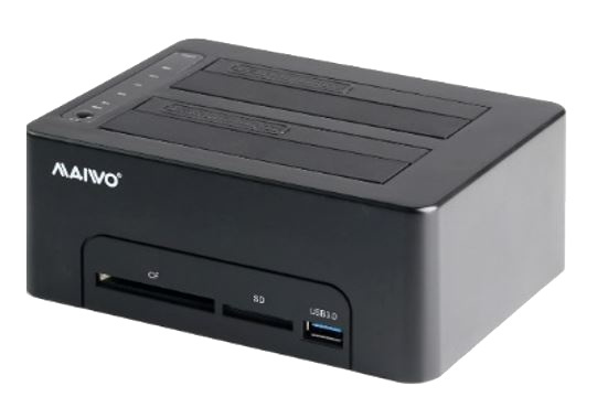 HDD/SSD-dokkingsstasjon med to spor, USB 3.1 Gen 2, 10 Gbp i gruppen Datautstyr / Bærbare datamaskiner og tilbehør / Dokkingstasjoner hos TP E-commerce Nordic AB (38-74788)