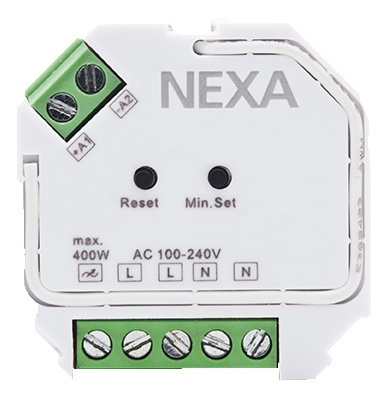 NEXA ZV-9101 Z-Wave dos dimmer, adjustable lowest dimmer level, Z-Wave i gruppen HJEM, HUS OG HAGE / El og belysning / Elinstallasjon / Tilbehør hos TP E-commerce Nordic AB (38-74851)