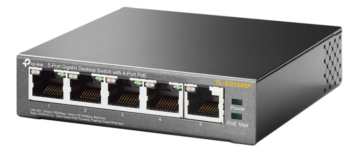TP-LINK TL-SG1005P i gruppen Datautstyr / Nettverk / Switcher hos TP E-commerce Nordic AB (38-74901)