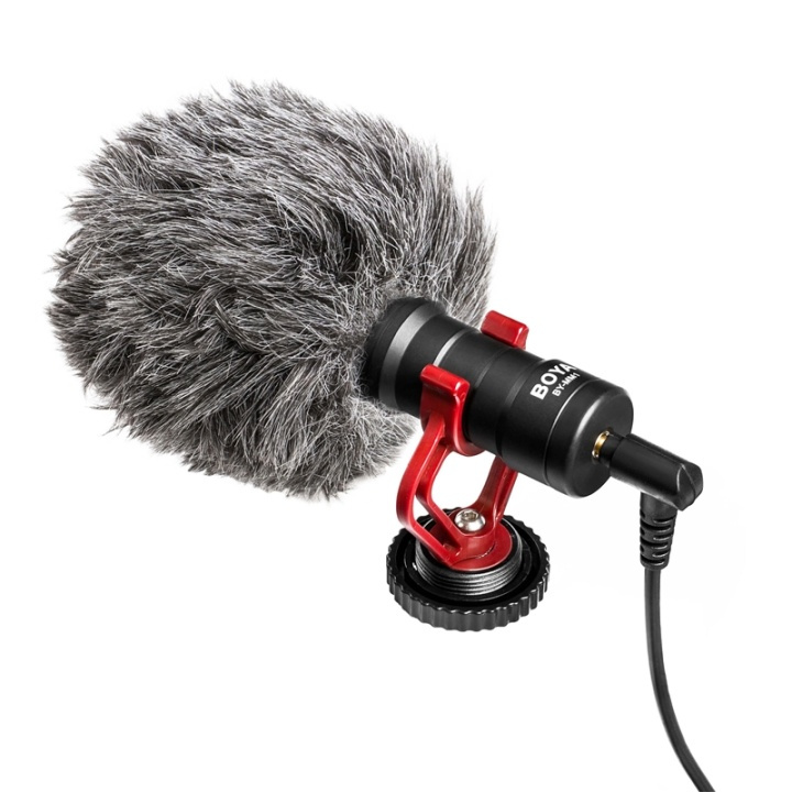 BOYA Mikrofon BY-MM1 Kondensator 3,5mm i gruppen Elektronikk / Lyd & Bilde / Håndholdte mikrofoner hos TP E-commerce Nordic AB (38-75003)