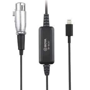 BOYA Mikrofonadapter XLR - Lightning BY-BCA7 Hun - Han i gruppen Elektronikk / Lyd & Bilde / Håndholdte mikrofoner hos TP E-commerce Nordic AB (38-75008)