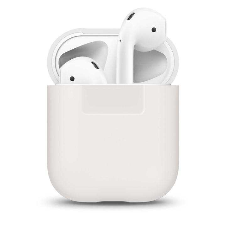 ELAGO Etui for Airpod Silikon Hvit i gruppen Elektronikk / Lyd & Bilde / Hodetelefoner & Tilbehør / Tilbehør hos TP E-commerce Nordic AB (38-75019)