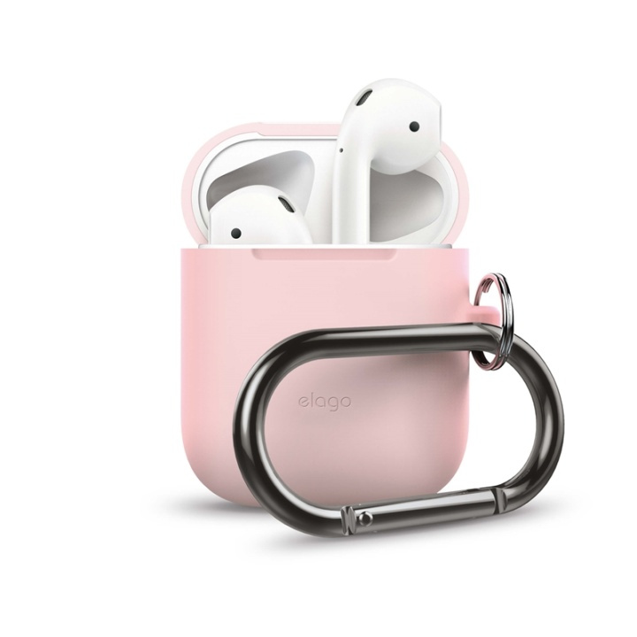 Elago Etui for Airpod med Hengekrok Rosa i gruppen Elektronikk / Lyd & Bilde / Hodetelefoner & Tilbehør / Tilbehør hos TP E-commerce Nordic AB (38-75025)