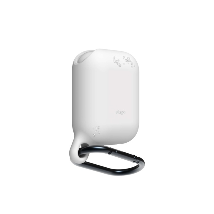 Elago Skyddsväska för Airpod Vattentät med Hängare Vit i gruppen Elektronikk / Lyd & Bilde / Hodetelefoner & Tilbehør / Tilbehør hos TP E-commerce Nordic AB (38-75026)