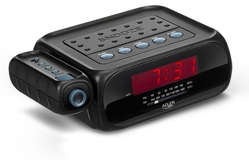 Adler klokkeradio med projektor - svart i gruppen HJEM, HUS OG HAGE / Klokker & Teller / Vekkerklokker hos TP E-commerce Nordic AB (38-75036)