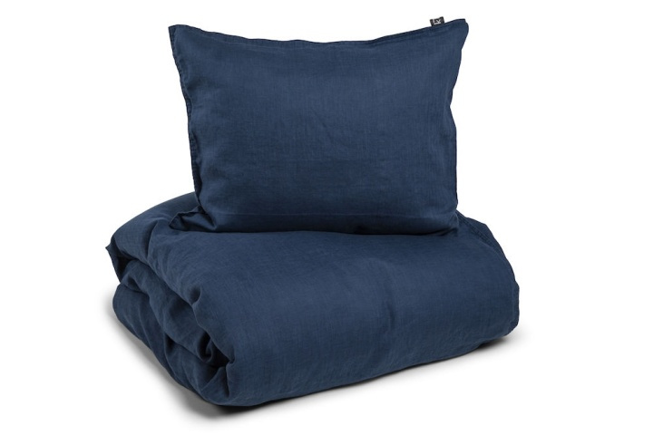 Kosta Linnewäfveri Linus sengesett Kingsize 230X220, Petrol i gruppen HJEM, HUS OG HAGE / Innredning / Sengetøy hos TP E-commerce Nordic AB (38-75222-PE)