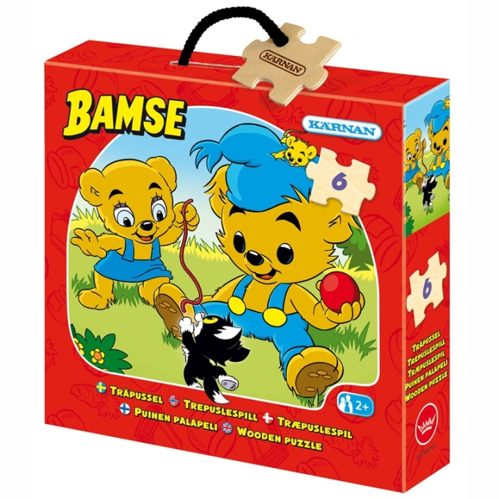 Kärnan Askpussel trä Bamse 6 bit i gruppen LEKER, BARN OG BABY / Leker / Puslespill hos TP E-commerce Nordic AB (38-75903)