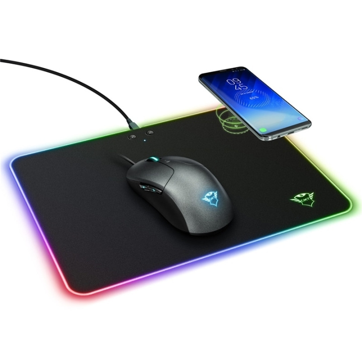 Trust GXT 750 Qlide RGB Mouse pad Qi i gruppen Datautstyr / GAMING / Musematter hos TP E-commerce Nordic AB (38-76823)