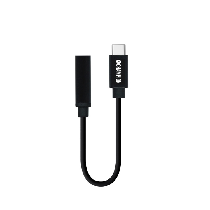 Champion USB-C til 3,5 mm DAC-adapter svart i gruppen Elektronikk / Lyd & Bilde / Hodetelefoner & Tilbehør / Tilbehør hos TP E-commerce Nordic AB (38-76987)