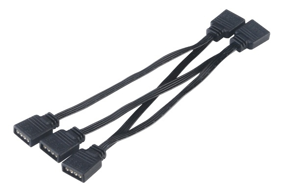 Akasa 4-in-1 RGBLEDconnector multiplier cable i gruppen Datautstyr / Datamaskin Tilbehør / Annet hos TP E-commerce Nordic AB (38-77014)