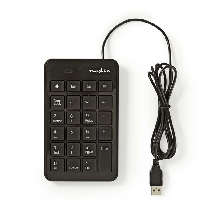 Nedis Wired Keyboard | USB-A | Kontor | Single-Handed | numerisk | Antall VHF kanaler i gruppen Datautstyr / Mus & Tastatur / Tastatur / Kablede hos TP E-commerce Nordic AB (38-77381)