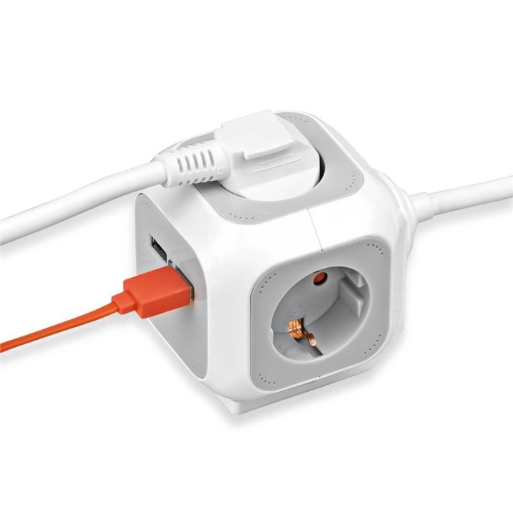 ALEA-Power Stikkontakt med USB / Pluggblokk (4-veis stikkontakter, 2x USB-lader og 1,4m kabel) i gruppen HJEM, HUS OG HAGE / El og belysning / Grenuttak hos TP E-commerce Nordic AB (38-77383)