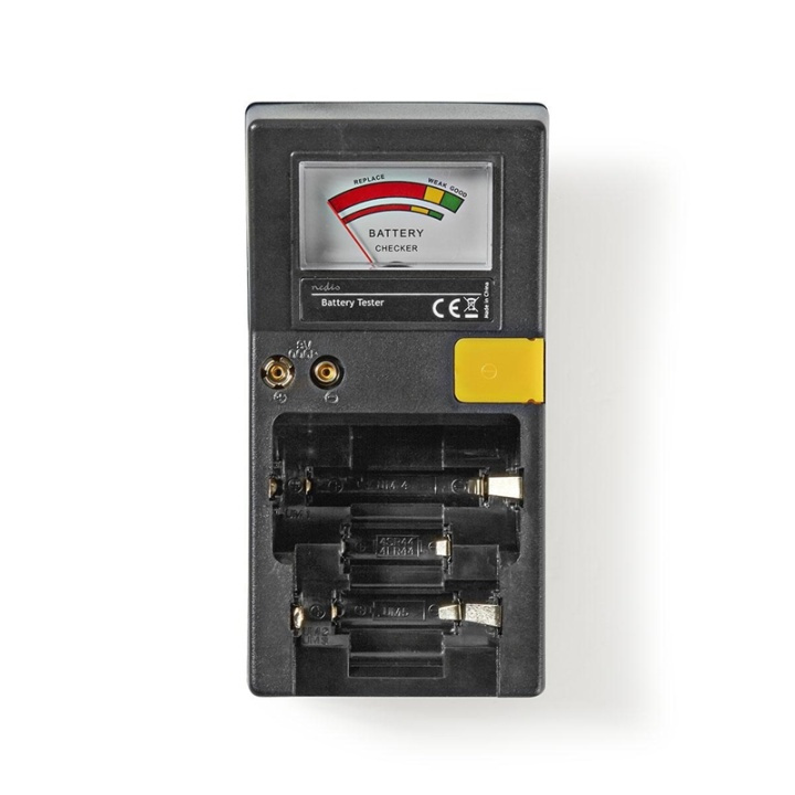 Nedis Battery Tester | 9V - AA - AAA - Button Cell - C - D | Sort i gruppen Elektronikk / Batterier & Ladere / Batterilader hos TP E-commerce Nordic AB (38-77412)