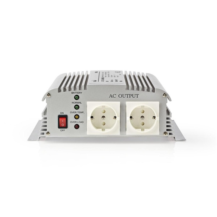 Power Inverter Modifisert sinusbølge | Inngangsspenning: 24 V DC | Enhetens strømuttak: 2 | 230 V AC 50 Hz | 1000 W | Topp effekt: 2400 W | Sokkeltype: F (CEE 7/3) | Batteriklemmer | Sølv i gruppen HJEM, HUS OG HAGE / El og belysning / Spenningsomformer hos TP E-commerce Nordic AB (38-77431)