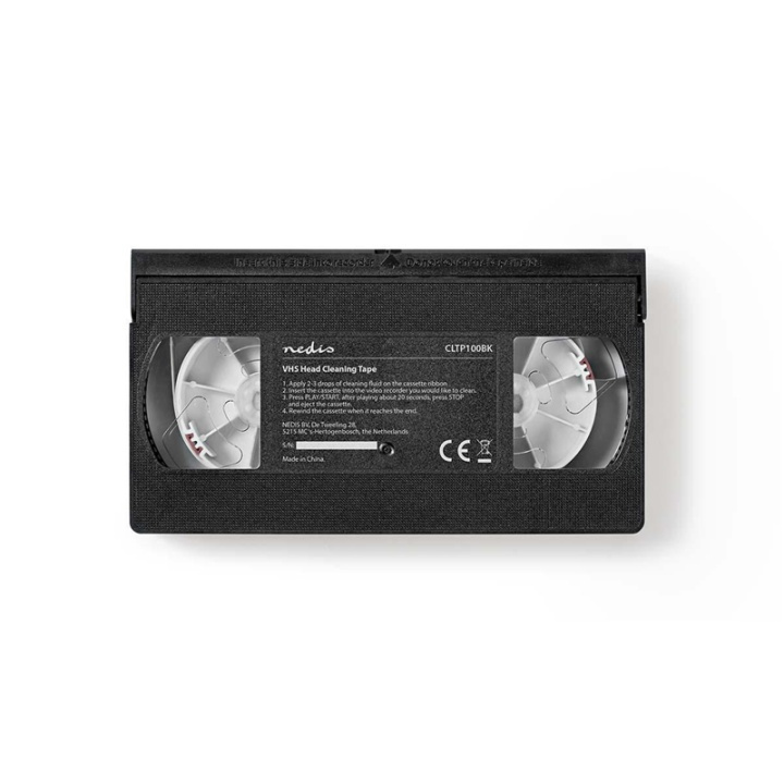 Nedis Head Cleaning Tape | 20 ml | VHS Hoder | Sort i gruppen Elektronikk / Lyd & Bilde / TV og tilbehør / Tilbehør hos TP E-commerce Nordic AB (38-77448)