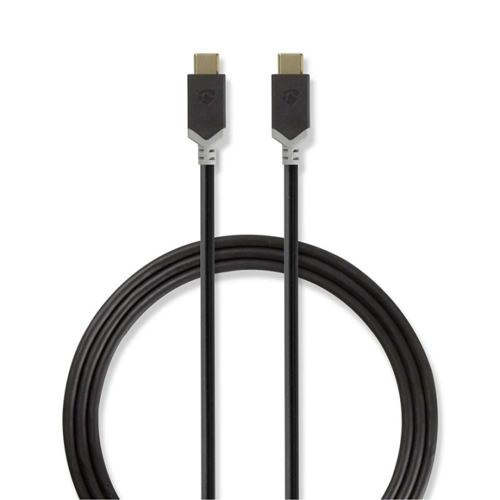 Nedis USB-kabel | USB 3.2 Gen 2 | USB-C™ Hann | USB-C™ Hann | 100 W | 10 Gbps | Gull belagt | 1.00 m | Rund | PVC | Antrasitt | Vindus boks i gruppen SMARTTELEFON & NETTBRETT / Ladere og Kabler / Kabler / Kabler type C hos TP E-commerce Nordic AB (38-77558)