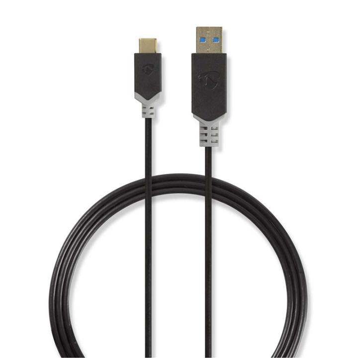 Nedis USB-kabel | USB 3.2 Gen 1 | USB-A Han | USB-C™ Hann | 60 W | 5 Gbps | Gull belagt | 1.00 m | Rund | PVC | Antrasitt | Vindus boks i gruppen SMARTTELEFON & NETTBRETT / Ladere og Kabler / Kabler / Kabler type C hos TP E-commerce Nordic AB (38-77561)