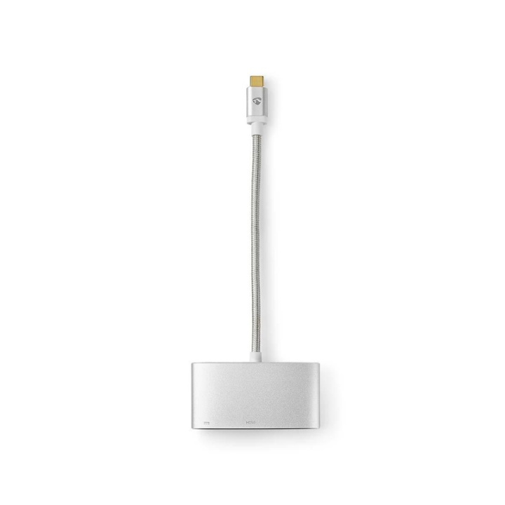 Nedis USB Multi-Port Adapter | USB 3.2 Gen 1 | USB-C™ Hann | HDMI™ Output / USB-A Hun / USB-C™ Hunn | 5 Gbps | 0.20 m | Rund | Gull belagt | Flettet / Nylon | Sølv | Deksel Vindusboks i gruppen SMARTTELEFON & NETTBRETT / Ladere og Kabler / Adaptere hos TP E-commerce Nordic AB (38-77574)