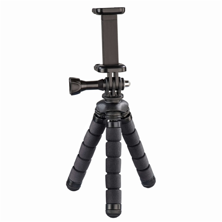 Hama Bordsstativ Flex Smartphone & GoPro 14cm Svart i gruppen Elektronikk / Foto og video / Fotograferingsutstyr / Stativer hos TP E-commerce Nordic AB (38-77687)