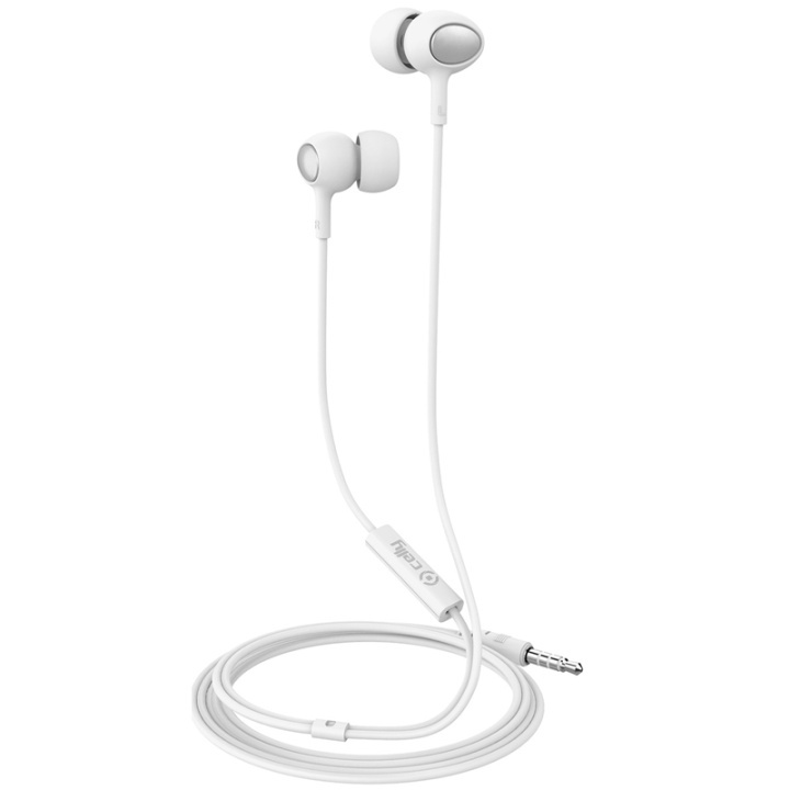 Celly UP500 Stereoheadset In-ear Vit i gruppen Elektronikk / Lyd & Bilde / Hodetelefoner & Tilbehør / Hodetelefoner hos TP E-commerce Nordic AB (38-78121)