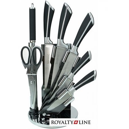 Royalty-Line RL-KSS700 Knivset med knivställ i gruppen HJEM, HUS OG HAGE / Kjøkkenutstyr / Kjøkkenkniver og knivslipere hos TP E-commerce Nordic AB (38-78548)