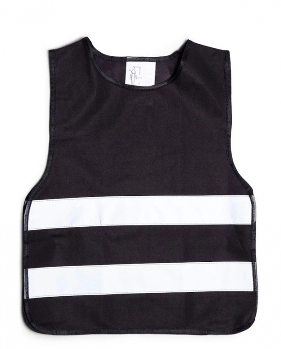 Markeringsvest/Refleksvest for barn, Svart i gruppen SPORT, FRITID & HOBBY / Friluftsliv / Reflekser hos TP E-commerce Nordic AB (38-78677)