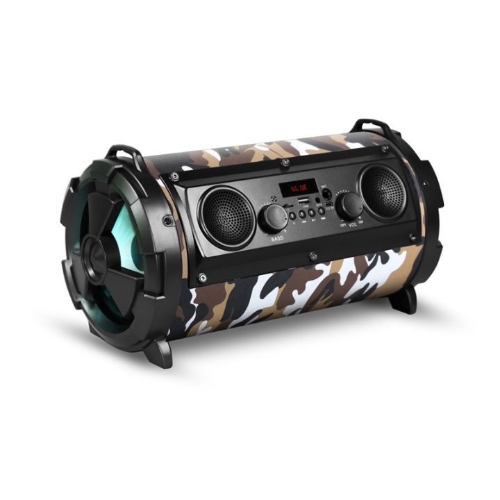 Rebeltec SoundTube trådløs Bluetooth-høyttaler, kamuflasje i gruppen Elektronikk / Lyd & Bilde / Høyttalere & tilbehør / Bluetooth-høyttalere / Bærbare høyttalere hos TP E-commerce Nordic AB (38-78986)