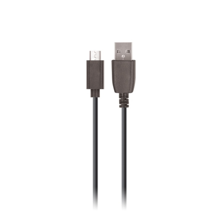 Setty MicroUSB till USB A 2.0 kabel 1 m, Svart i gruppen SMARTTELEFON & NETTBRETT / Ladere og Kabler / Kabler / Kabler microUSB hos TP E-commerce Nordic AB (38-79016)
