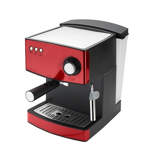 Adler Espressomaskin - 15 bar, Rød i gruppen HJEM, HUS OG HAGE / Husholdningsapparater / Kaffe og espresso / Espressomaskiner hos TP E-commerce Nordic AB (38-79167)